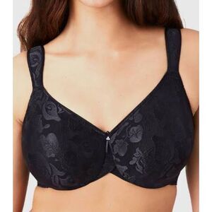 Wacoal Awareness Full Figure Undewire Bra #85567 Black Floral 32D